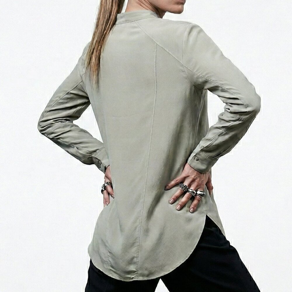 REISS Frances Zip Detail Blouse — Pistachio — US 0 / UK 4 — NWT - Picture 6 of 6